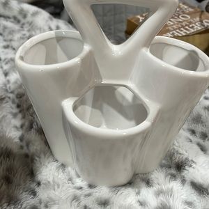 Glass Silverware Holder